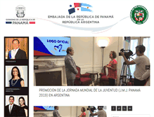 Tablet Screenshot of embajadadepanama.com.ar